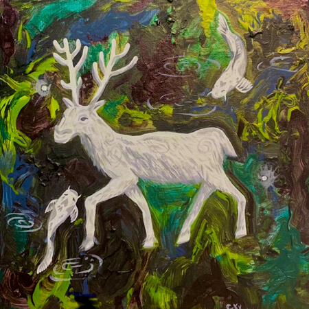 Spirit Texture. Acrylic on Canvas board. July 2022.