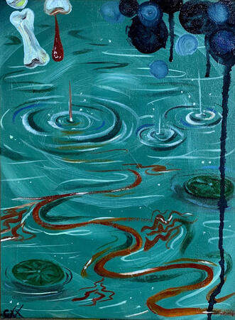 Water. Oil on Canvas Board. January 2023.